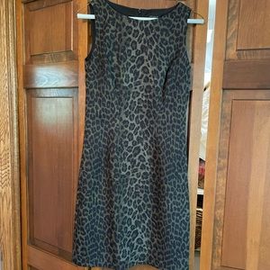 Sleeveless Ann Taylor animal print dress